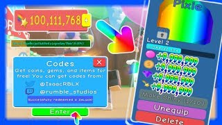 ?RAINBOW WORLD? Bubble Gum Simulator - I OPENED THE NEW LEGEND *PIXIE* [OP STATS] -  NEW CODES