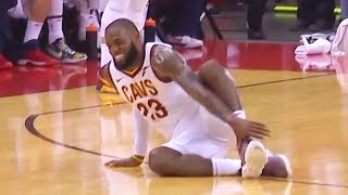LeBron James Scary Injury | Cleveland Cavaliers vs Houston Rockets