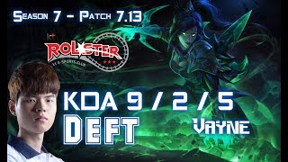 KT Deft VAYNE vs TWITCH ADC - Patch 7.13 KR Ranked