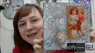 Создаем сказочное настроение: видео мастер-класс Натальи Жуковой по Микс медиа Mixed Media панно.