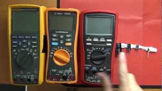 Fluke 287 vs Agilent U1272A vs Brymen BM867 - Capacitance Measurement