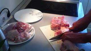 "Разделка курицы очень быстро"