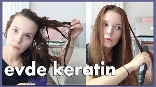 EVDE KERATİN BAKIMI YAPTIM! ?‍♀️ | SAÇ BAKIMI