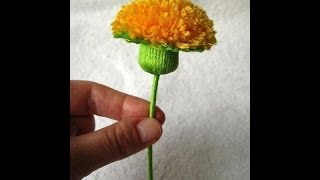 Как сделать одуванчик из ниток. Dandelion from threads