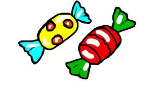Drawing & Coloring Pages Candy For Kids, Learning Colors, Раскраска Конфеты