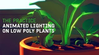Low Poly Plants with Dramatic Animated Lighting in Cinema 4d // The Practice 104