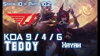 T1 Teddy XAYAH vs MISS FORTUNE ADC - Patch 10.2 KR Ranked