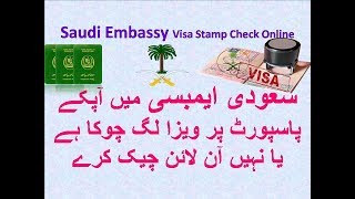 How to Check Saudi Embassy Stamp New Visa on Passport or Not Check Online on Passport Number