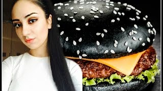 ЧЕРНЫЙ БУРГЕР БРУКЛИН VS  БУРГЕР БРОДВЕЙ АМЕРИКА BLACK BURGER CHALLENGE // 2 БЕРЕГА УФА СУШИ