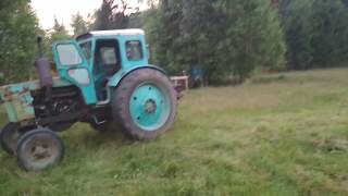 Покос 2018. Трактор Т-40, косим косилкой.