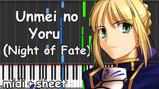 Fate/Stay Night - Unmei no Yoru Piano Tutorial