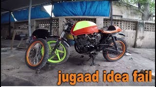 pulsar old cafe racer modification | jugaad idea fail | bullet singh boisar