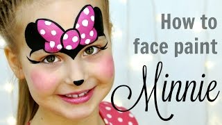 "Minnie Mouse" Face Painting Tutorial — Fast & Easy Makeup for Kids