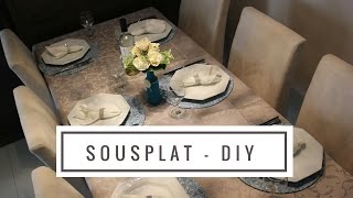 Faça você mesma: Sousplat e porta guardanapo (Com Isopor e Strass)