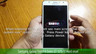 Samsung Galaxy Trend II Duos GT-S7572 Hard reset