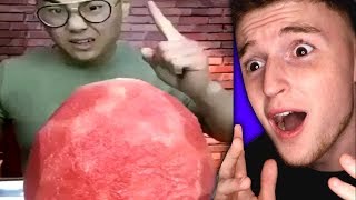 This guy can eat a Watermelon in 1 Second!