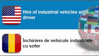 Learn Romanian vocabulary #Topic = Hire of passenger transport vehicles with driver