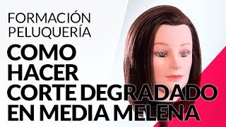 Cómo hacer un corte degradado básico en media melena