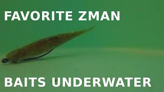 Favorite Zman Baits Underwater "Streakz 3.75in" "Jerk Shadz 4in" "Crawlz"