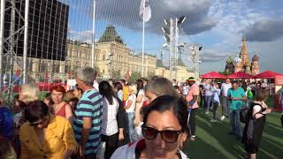 2018 FIFA World Cup. Moscow. The Red Square. Fans. 25 June 2018