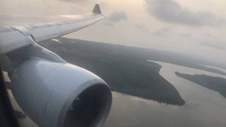 Brussels Airlines A330-200 landing & taxi to gate in Monrovia, Liberia (ROB)