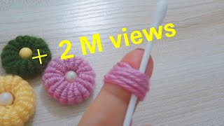 طريقة عمل وردة جميلة جدا / التطريز اليدوي/ Hand Embroidery amazing trick