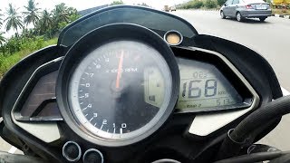 168 KM/H - Pulsar NS 200 TOPSPEED (2018)