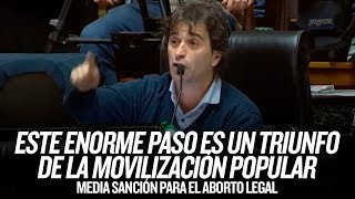 Aborto legal: "Este enorme paso es un triunfo de la movilización popular" // Gabriel Solano