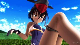 [MMD giantess]住宅地を荒らす巨大娘(台詞付き)/giantess devastate a residential area(with subtitle)