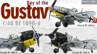 1/48 Bf 109G-6 Eduard, Tamiya, Zvezda Scale Model Aircraft Step-by-step Build Comparison
