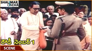 Rowdy Number 1 Movie || Sakshi Ranga Gives Caset To Sharadha About Radha || Radha || Shalimarcinema