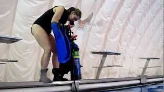 Jennifer's Successful Bail In SCUBA Skill - Pool Session with Instructor Gabrielle