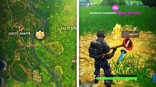 Fortnite "Search between a Metal Bridge, Three Billboards, and a Crashed Bus" Challenge Location