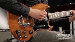 Gibson Custom SG Standard Reissue with Bigsby Vibrato Electric Guitar Antique Natural