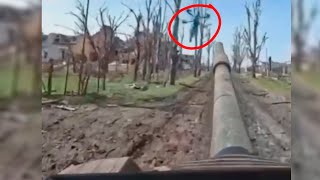 FPV дрон атакует русский танк. Что сильнее, современные технологии или мощная броня?