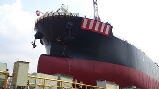 三井造船（株）玉野事業所 命名・進水式 2013年8月8日 Ship Launching Ceremony at MITSUI Engineering and Shipbuilding Co Ltd