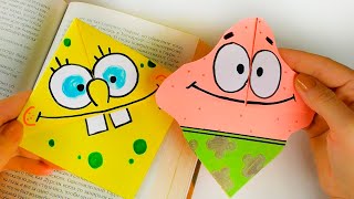 Оригами из бумаги | Закладки для книг | Спанч Боб и Патрик