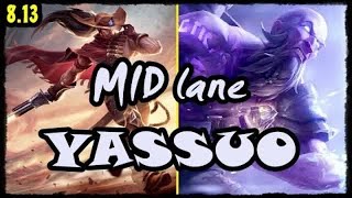 YASSUO Yasuo MID - Yasuo vs Ryze Stream 8.13 Gameplay Season 8