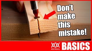 HOW TO DRIVE SCREWS (without splitting wood!) | Woodworking BASICS