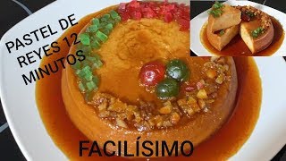 PASTEL de REYES en 12 MINUTOS CREMOSO SIN horno FÁCIL y RÁPIDO