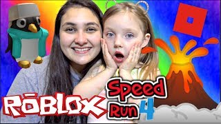 KAIA saves SISSY in ROBLOX SPEED RUN 4. FAMILY gaming FAIL! LEVELS 1-10 The TOYTASTIC Sisters