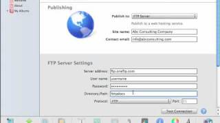 How to publish your website using iweb 09