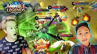 លេងRankជាមួយ Bun Yat វ៉ៃ4-1 - Terizla MVP Rank Match Mobile Legends Khmer