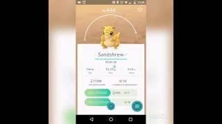 Evolucion de sandshrew a sandslash en pokemon go