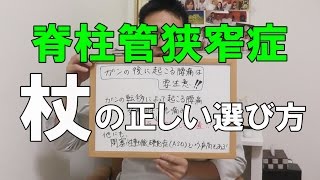 脊柱管狭窄症　杖の正しい選び方　大阪の整体『西住之江整体院』