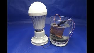 Free energy salt water with LED light bulbs - Experiment science projects at home