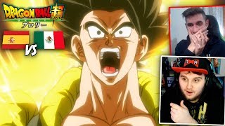 ESPAÑOLES REACCIONAN A DRAGON BALL LATINO ? GOGETA vs BROLY