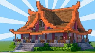 ДОМ В ЯПОНСКОМ СТИЛЕ в МАЙНКРАФТ - Как построить? Скачать карту Minecraft