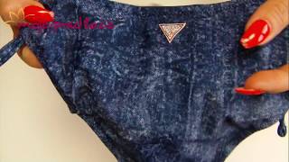 Dámské plavky Guess E82O15 kalhotky jeans