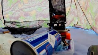 Обогреватель для палатки | как обогреть палатку зимой | обогреватель из туристической горелки
